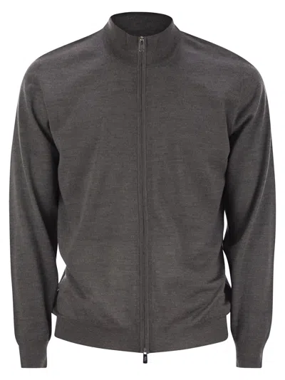 Fedeli Favonio - Virgin Wool Sweater With Full Zipper