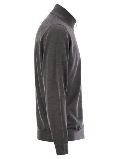 Fedeli Favonio - Virgin Wool Sweater With Full Zipper