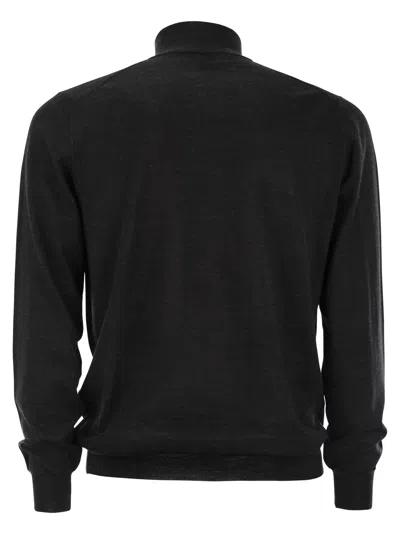 Fedeli Favonio - Virgin Wool Sweater With Full Zipper