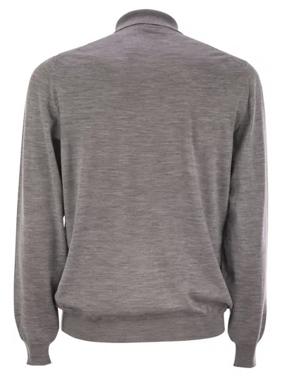 Fedeli Three-button Virgin Wool Polo Shirt