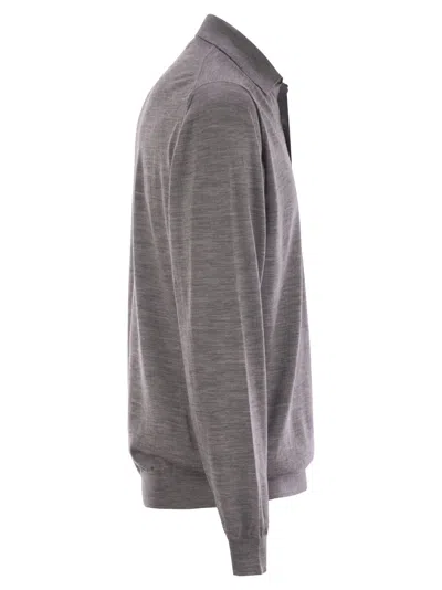 Fedeli Three-button Virgin Wool Polo Shirt