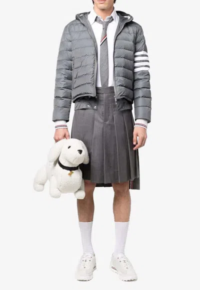 Thom Browne 4-bar Stripes Downfill Ski Jacket In Gray