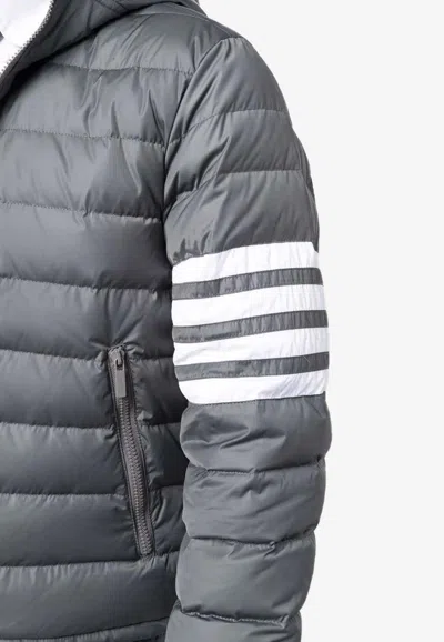 Thom Browne 4-bar Stripes Downfill Ski Jacket In Gray