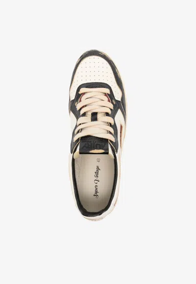 Autry Action Leather Sneakers In Beige