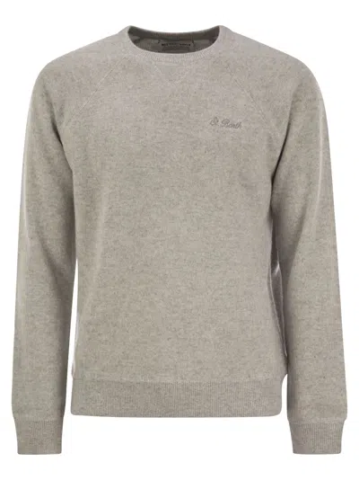 Mc2 Saint Barth Cashmere Blend Jumper With Plush Cut