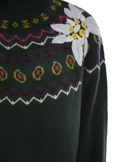 Mc2 Saint Barth Wool-blend Jumper With Embroidery