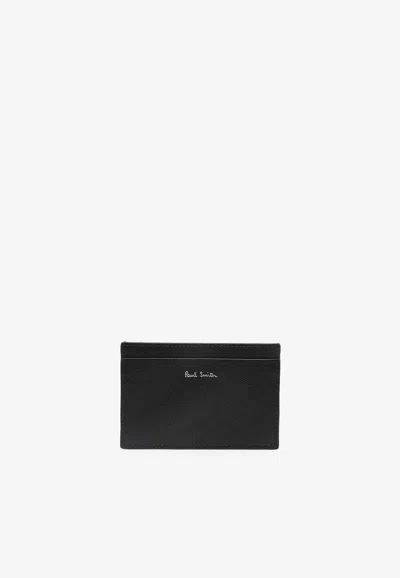 Paul Smith Balloon Mount Fuji Print Leather Cardholder In Multicolor
