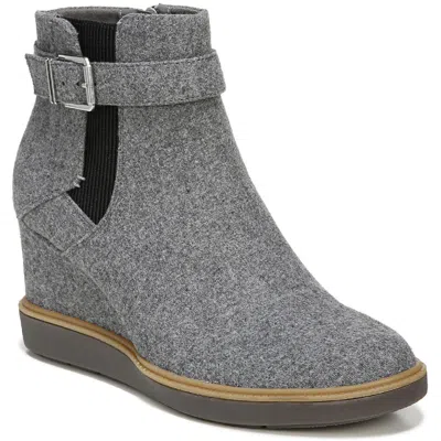 Dr. Scholl's Shoes Jacinda Womens Zipper Buckle Ankle Boots In Grey