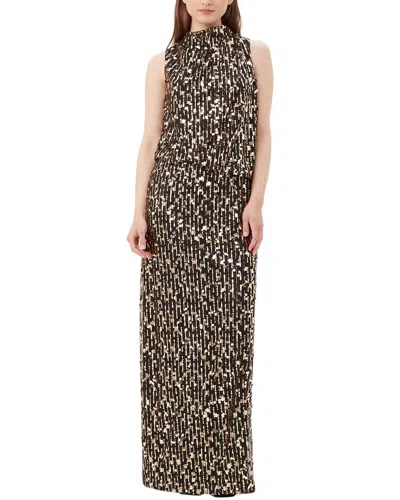 Trina Turk Lenaya 2 Sleeveless Sequin Column Gown In Black