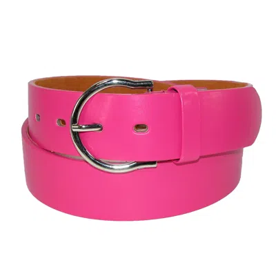Ctm Womens Basic Bridle Belt In Pink