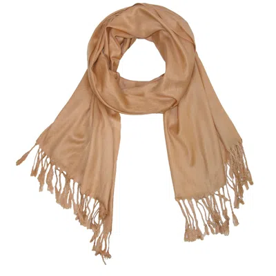 Ctm Women's Classic Pashmina Shawl Wraps In Gold