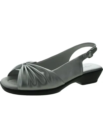 EASY STREET FANTASIA WOMENS FAUX LEATHER COMFORT SLINGBACK SANDALS 