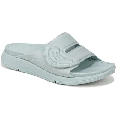 Ryka Tao Recovery Womens Satin Lightweight Slide Sandals In Green