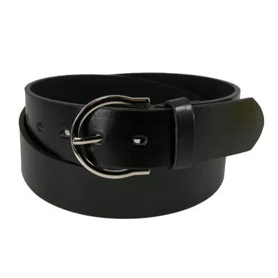 Ctm Womens Basic Bridle Belt In Black