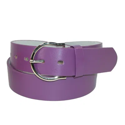Ctm Womens Basic Bridle Belt In Purple