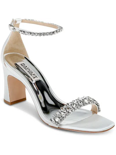 Badgley Mischka Logan Metallic Crystal Ankle-cuff Sandals In Multi