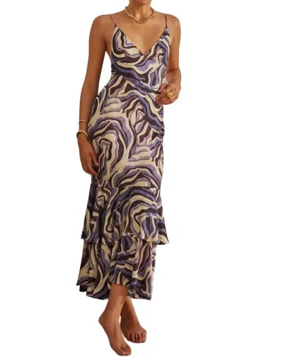 Carolina K Ares Dress In Aeagan Sea In Multi