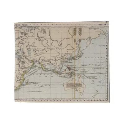 Ctm Men's World Map Bifold Wallet In Multi
