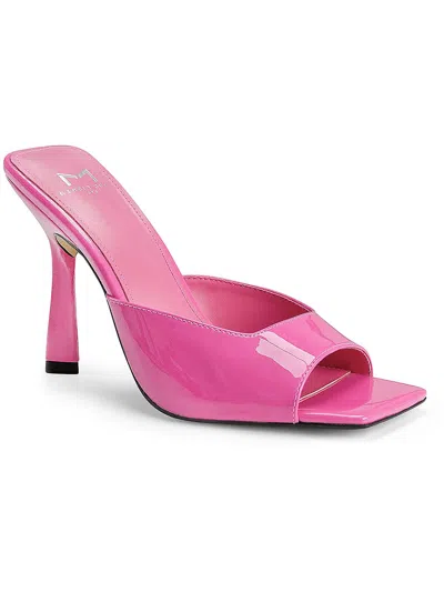 Marc Fisher Baber Womens Faux Leather Stiletto Slide In Pink