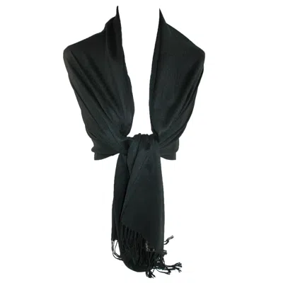 Ctm Women's Classic Pashmina Wrap Scarf Shawl (pack Of 2) In Black