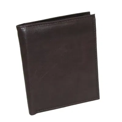 Paul & Taylor Men's Leather Large Hipster Wallet In Brown