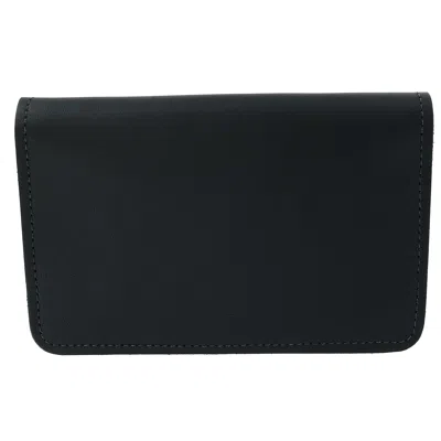 Ctm Leather Top Stub Checkbook Cover Wallet In Black