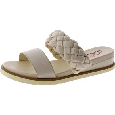 Mia Amore Edita-narrow Womens Slip On Open Toe Slide Sandals In Beige
