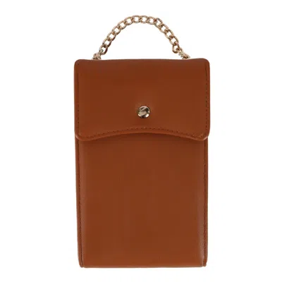 Ctm Women's Crossbody Multipurpose Wallet Bag In Brown