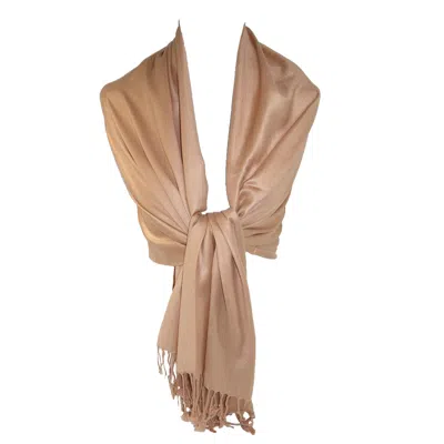 Ctm Women's Classic Pashmina Wrap Scarf Shawl (pack Of 2) In Gold