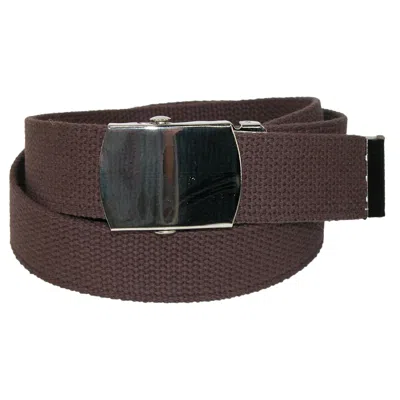 Ctm Cotton Adjustable Belt With Nickel Finish Buckle (pack Of 3) In Brown