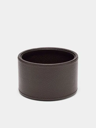 Cassigoli Inox Leather Bottle Holder  Abask Luxury Gift In Brown