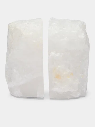 Jia Jia White Quartz Bookends  Abask Luxury Gift