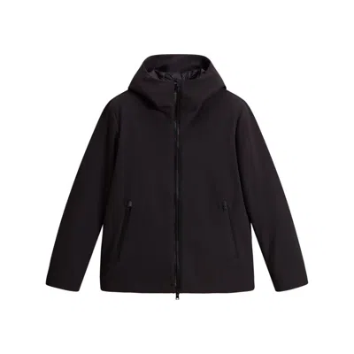 Woolrich Giacca In Tech Softshell Full Zip In Black