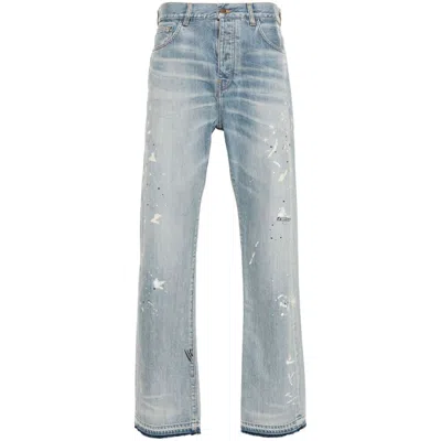 Amiri Painter Straight-leg Jeans In Blue