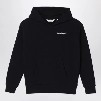 Palm Angels Brand-embroidery Kangaroo-pocket Relaxed-fit Cotton-jersey Hoody In Black