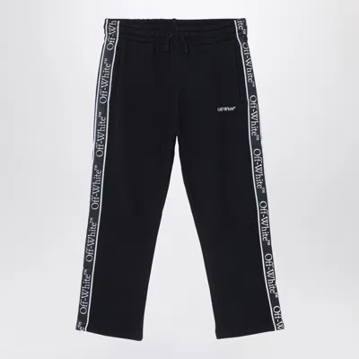 Off-white Bookish Logo Band Track Pants In Black