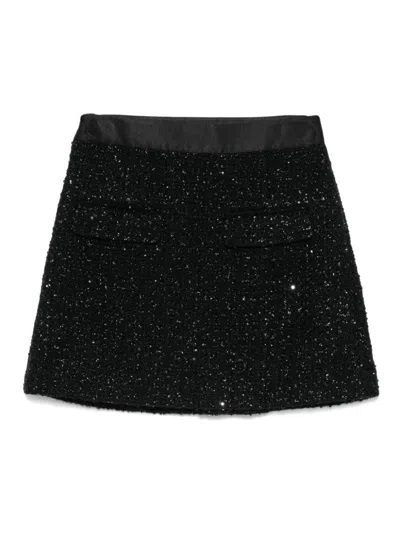 Emporio Armani Textured Lurex Skirt Sequin Embellishment