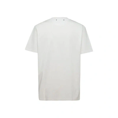 Golden Goose White Crewneck T-shirt With Rhinestone Embellishments On The Collar And Logo Detail On The Rear