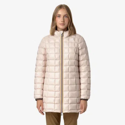 K-way Lily Plus.2 Double Short Down Jacket In Brown