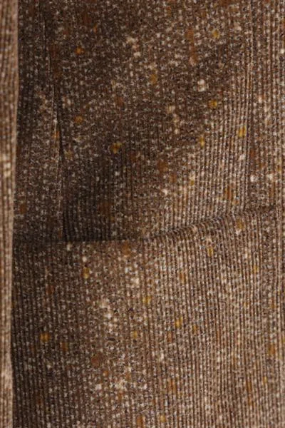 Loro Piana Eleanor Paillette Tweed Corduroy Single-breasted Jacket In Chocolate Noire+pale Biscuits