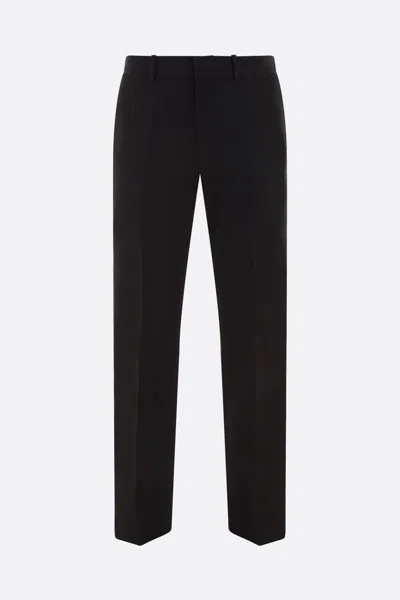 Off-white Tailored Trousers With Back Pockets And Belt Loops In Black