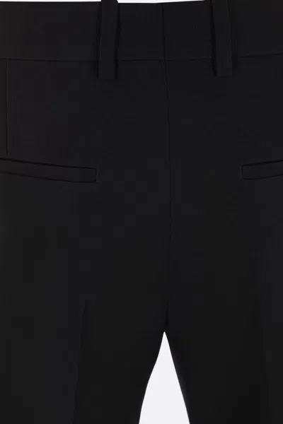 Off-white Tailored Trousers With Back Pockets And Belt Loops In Black