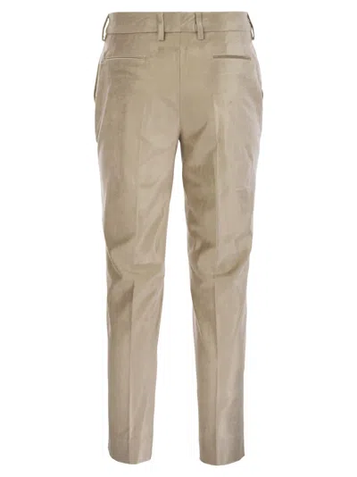Pt Torino New York - Velvet Trousers In Ivory