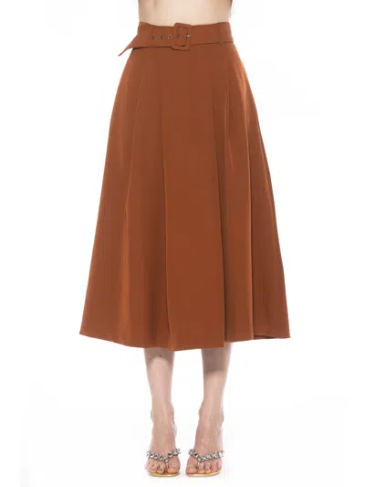 Alexia Admor Eline Skirt In Brown