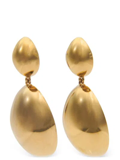 Isabel Marant Drop Sculptural Earrings Polished Finish In Gold