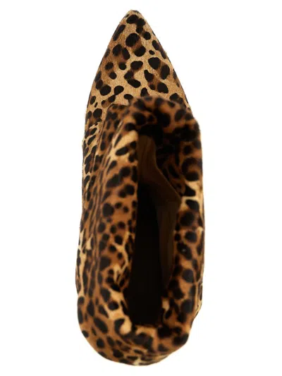 Isabel Marant Edrik Leopard Print Kitten Heel Calf Hair Bootie In Multicolor