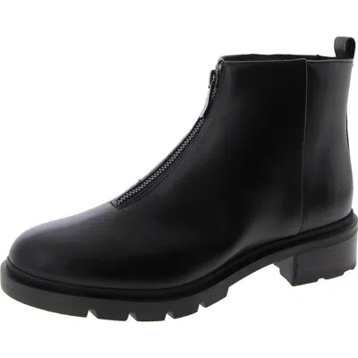 Easy Spirit Womens Zipper Leather Booties In Black