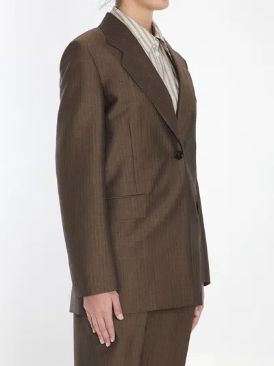 The Row Vermont Jacket In Brown
