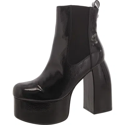 Steve Madden Cobra Womens Zipper Platform Ankle Boots In Black
