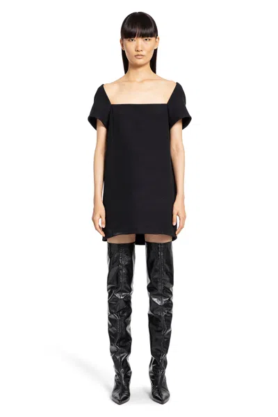 Khaite Benji Black Polyester Blend Dress In Black